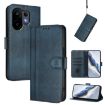 Vivo S30 Retro Leather Phone Case, Dark Blue - Line Splicing Buckle - 1