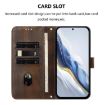 Vivo S30 Retro Leather Phone Case, Brown - Line Splicing Buckle Design - 4
