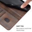 Vivo S30 Retro Leather Phone Case, Brown - Line Splicing Buckle Design - 6
