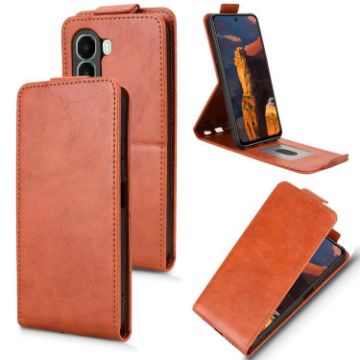 itel A95 5G Magnetic Flip Leather Phone Case with Buckle - Brown - 1