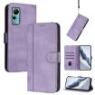 Ulefone Note 14 Retro Leather Phone Case, Purple, Line Splicing Buckle - 1