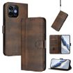 Ulefone Note 16 Pro Retro Leather Phone Case, Brown, Line Splicing Buckle - 1