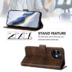 Ulefone Note 16 Pro Retro Leather Phone Case, Brown, Line Splicing Buckle - 4