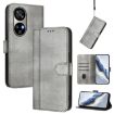 Ulefone Note 17 Pro Retro Leather Phone Case, Grey, Line Splicing Buckle - 1