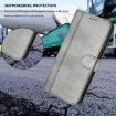 Ulefone Note 17 Pro Retro Leather Phone Case, Grey, Line Splicing Buckle - 7