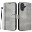 Ulefone Note 21 Retro Leather Phone Case, Grey - Line Splicing Buckle - 2
