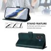 Ulefone Note 21 Retro Leather Phone Case, Dark Green, Line Splicing Buckle - 4