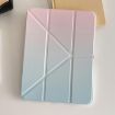 iPad Pro 13 2024 Rainbow Gradient Y-Fold Leather Case (Gradient Pink) - 2