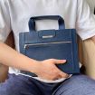 iPad Pro 13 2024 Retro Leather Case with Zipper Handle - Royal Blue - 7