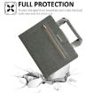 iPad Pro 13 2024 Grey Retro Leather Tablet Case with Zipper Handle - 2