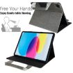 iPad Pro 13 2024 Grey Retro Leather Tablet Case with Zipper Handle - 3