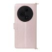 TCL 605/60 SE Pink Leather Phone Case with 6-Card Slots & Wrist Strap - 3