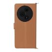 TCL 605/60 SE Leather Phone Case with 6-Card Slots & Wrist Strap - Brown - 3