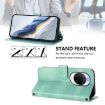 Huawei nova 14 Ultra Retro Leather Phone Case, Mint Green, Line Splicing - 4