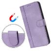 Huawei nova 14 Retro Leather Phone Case, Purple Line Splicing Buckle - 5