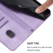 Huawei nova 14 Pro Retro Leather Phone Case, Purple, Line Splicing Buckle - 6