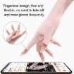 Ladies Half Finger Ice Silk Sunscreen Gloves - Blue, Cent Finger Style - 5