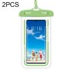 Waterproof Transparent Cell Phone Case Bag - 2 PCS, Green, Swimming - 1