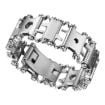 Multifunctional Stainless Steel Outdoor Survival Bracelet for Men - Silver - 2