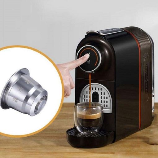 Reusable Stainless Steel Coffee Capsules with Multiple Filters (Silver) - 1