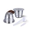 Reusable Stainless Steel Coffee Capsules with Multiple Filters (Silver) - 4