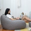 Blue Lazy Sofa Bean Bag Chair Fabric Cover, 70x80cm Size - 7