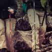 TANERDD TR-D0001 Red Aluminum Folding Trekking Poles - Short Model - 7