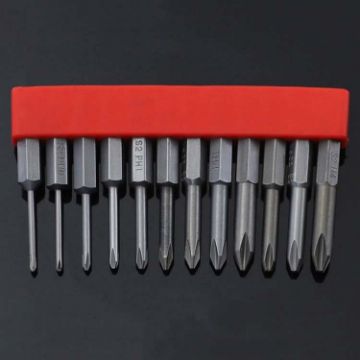 12 PCS Magnetic S2 Alloy Steel Electric Screwdriver Bit Set, Spec: 3 - 1