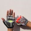 Cycling Shock Absorbing Anti-Slip Half-Finger Gloves, Size M (Red) - 1