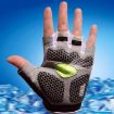 Cycling Shock Absorbing Anti-Slip Half-Finger Gloves, Size M (Red) - 4