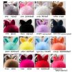 Pink Fur Pom Keychains - Fake Rabbit Fur Ball Keychain - 7
