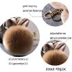 Red Fur Pom Keychains - Fake Rabbit Fur Ball Keychain - 2