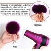 Red Fur Pom Keychains - Fake Rabbit Fur Ball Keychain - 3