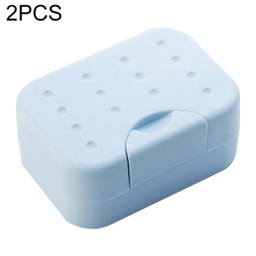 Portable Travel Soap Box Set - 2 PCS (Blue) - 1
