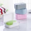 Portable Travel Soap Box Set - 2 PCS (Blue) - 7