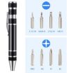 8 In 1 Multifunctional Mini Tool Pen Screwdriver Set - Blue Aluminum - 3