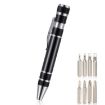 8 In 1 Multifunctional Mini Tool Pen Screwdriver Set - Black Aluminum - 1