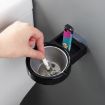 Wall-mounted Split Ashtray - Creative Black Bathroom Accessory - 1