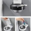 Wall-mounted Split Ashtray - Creative Black Bathroom Accessory - 5
