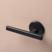 Black T-shaped Wall-mounted Bathroom Towel Rack Bar - 1