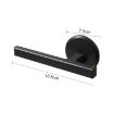 Black T-shaped Wall-mounted Bathroom Towel Rack Bar - 2