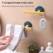 Black T-shaped Wall-mounted Bathroom Towel Rack Bar - 4