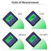 Mini Precision Magnetic Digital Tilt Box/Inclinometer - 3 Button (Blue) - 7