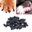 Silicone Cat Nail Caps - 20 PCS, Size S, Black - Soft Pet Claw Covers - 1
