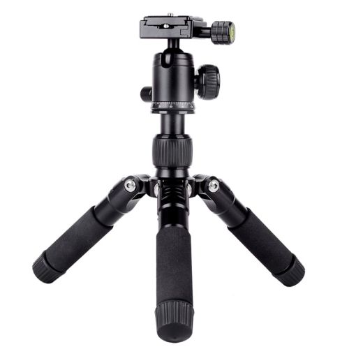 Xiletu FM5S-MINI 5-Section Folding Legs Mini Desktop Tripod (Black) - 1