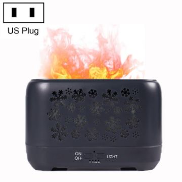 3D Simulation Flame Incense Humidifier - Gray, US Plug - 1