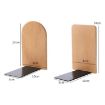 Anti-skid Square Wood Bookends Shelf Holder Stand - 3