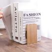 Anti-skid Square Wood Bookends Shelf Holder Stand - 5