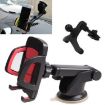 3 in 1 Red Car Phone Holder - Air Outlet & Suction Cup Mount - 1