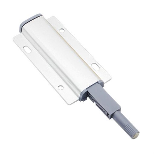 Aluminum Alloy Push-Pull Cabinet Door Drawer Bouncer, 3 PCS, Silver - 1